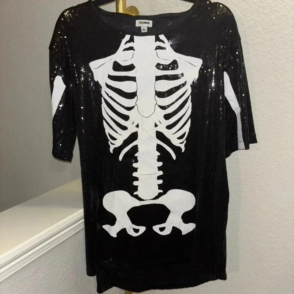NWOTβ Tipsy Elves Skeleton Sequin Dress - Picture 6 of 6